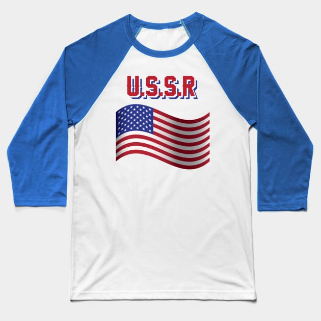 U.S.S.R Flag Baseball T-Shirt by OllieBoyne